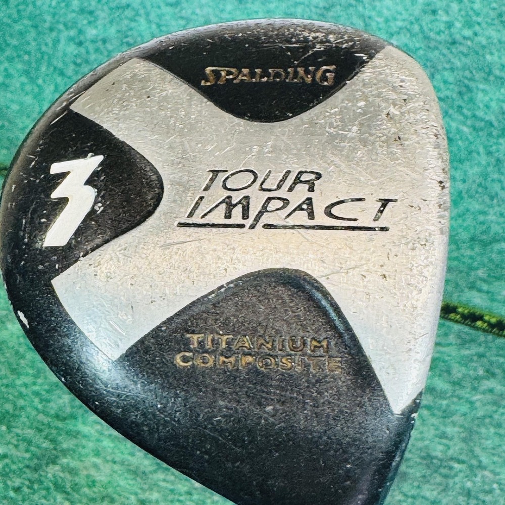 Vintage Spalding 3 Fairway Wood Mens RH Tour Impact Black/Silver China